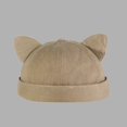thumbnail image 4 of Retro Washed Cotton Cat‑Ears Brimless Hat Funny Unique Casual Party Daily Wear Street Fashion Beret Cap, 4 of 4