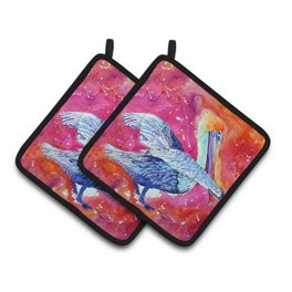 Caroline's Treasures Paio Presine Da Cucina – Tiger Football Fleur De Lis – Multicolore