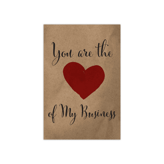 Pro Supply Global (50) Count of 4x6 Heart of My Business Thank You Insert Cards