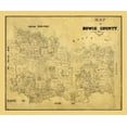 thumbnail image 2 of Unknown 23x20 Black Ornate Wood Framed with Double Matting Museum Art Print Titled - Bowie County Texas - 1884, 2 of 4
