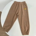 thumbnail image 2 of Swuxness Toddler Casual Sweatpants, Kids Fall Long Pants, Toddler Print Warm Cuffed Elastic Waist Long Pants Comfortable Pants Coffee, 11-12 Years, 2 of 5