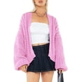 thumbnail image 1 of Opperiaya Cardigan Tricoté pour Femmes Automne Hiver Manches Longues Ouvert devant S-L, 1 of 4