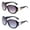 2 Pack Black & Navy, variant on Designer Inspired Fashion Large Frame Sunglasses with UV Protection for Women