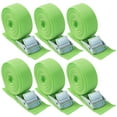 thumbnail image 3 of AUTOXBERT 6Pcs 1 in x 8 ft Lashing Straps Cam Buckle Cargo Cinch Tie Down Straps Adjustable Green, 3 of 11