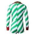 thumbnail image 5 of CHICTRY Girls Candy Cane Costume Teens Christmas Party Striped Bodysuit Long Sleeve Bow Sequins Dance Leotard Green 10, 5 of 7
