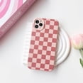 thumbnail image 2 of XUCP-Compatible with iPhone 11 Pro Max Case Cute Aesthetic Checkerboard Checkered Pattern for Women Girl Trendy Slim Fit TPU Silicone Shockproof Full Camera Protection Cover - Pink, 2 of 4