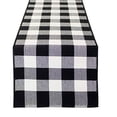 thumbnail image 4 of Fennco Styles Rustic Collection Buffalo Check 14 x 103 Inch Cotton Blend Table Runner - Black Check Table Runner for Banquets, Christmas, Holiday, Special Events and Home Décor, 4 of 7