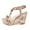 A-Gold8, variant on Womens Wedge Sandals Bohemian Glam Elegant Open Toe Elastic Slingback Soft Padded Footbed Wedge Sandals Summer Vacation Sandals