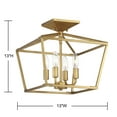 thumbnail image 7 of Savoy House Townsend 4-Light Ceiling Light in Warm Brass, 7 of 7