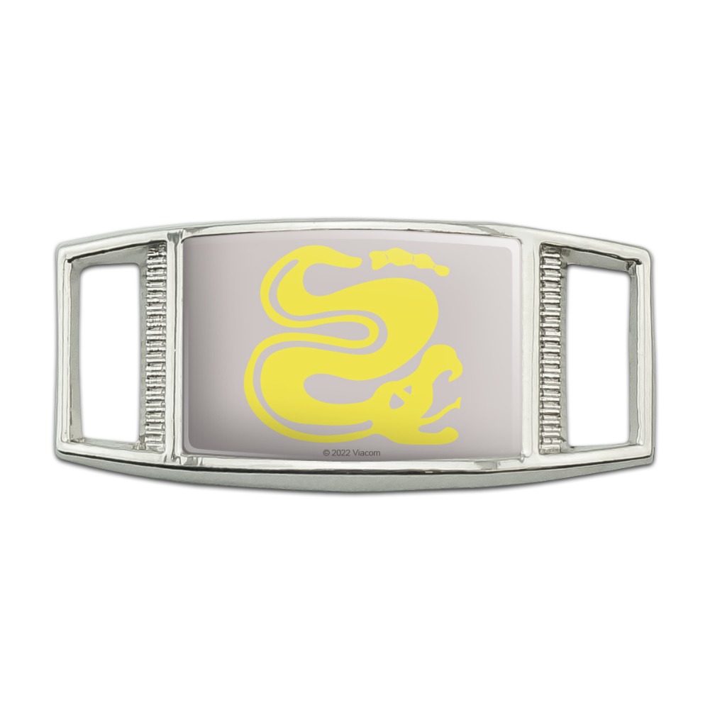 Hidden Temple Silver Snakes Rectangular Shoe Shoelace Shoe Lace Tag