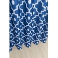 thumbnail image 5 of Extra Long Textured Fabric Shower Curtains 72" Width by 84" Length, Indigo Morocco Pearl Printed Bathroom Curtains Machine Washable, 5 of 6