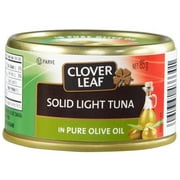 Thon pâle entier dans l’huile d’olive de Clover Leaf