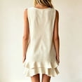 thumbnail image 5 of YuXingFu formal Dresses for Women Mini V-Neck Plus Size Womens Dress Sleeveless for Home Casual Summer Beige XXXL, 5 of 8