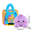 thumbnail image 3 of The Mystery Dumpling Plush, Blind Box Collectible Dumpling Plush Toy Plush Dumpling Squishy Toy Bao Bun Stress Relief Fidget Sensory Toy with Steamer Blind Box Cute Soft Squeeze Plushie Purple, 3 of 6