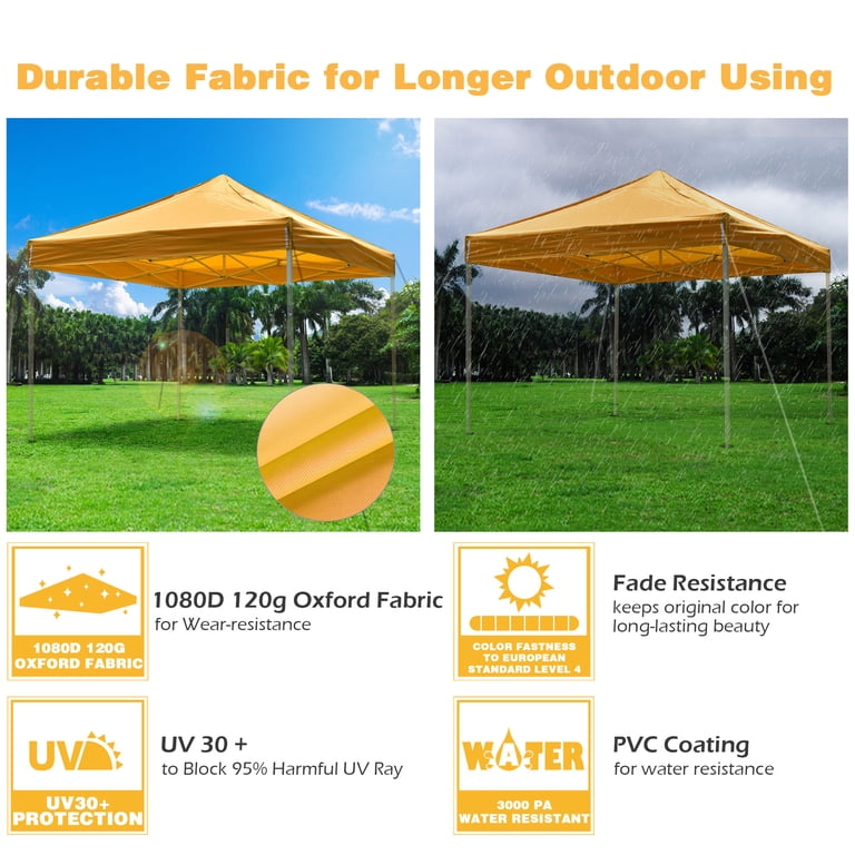 InstaHibit 10x10Ft UV30+ Pop Up Canopy Top Cover for