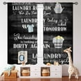 thumbnail image 5 of Farmhouse Laundry Room Curtains,Rustic Watercolor Hanging Clothes Laundry Drapes for Country Kitchen Bedroom Living Room Windows Treatment 2 Panel,84X63 Inch, 5 of 5
