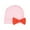 Ballerina / Mauvelous Bow, variant on Unisex Soft Cotton Infant Newborn Baby Beanie with Cute Bow, White / Titanium Bow, One Size, 1 Piece