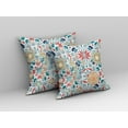 thumbnail image 3 of 20" White Red Peacock Indoor Outdoor Zip Throw Pillow, 3 of 5