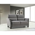 thumbnail image 2 of Uspridefurniture Aalt 57.88" Velvet Square Arm Loveseat,Gray, 2 of 5