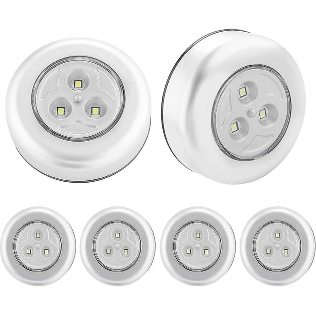 luces de empuje a batería súper brillantes mejoradas, luz táctil inalámbrica adhesiva potente, lámpara de noche táctil a batería