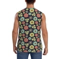 thumbnail image 4 of Goofa Daisies Flowers Printed Men's Sleeveless T-Shirt - Athletic Gym Workout Tank Top for Men - Moisture-Wicking, UPF 30+ Quick-Dry Muscle Tee-, 4 of 8