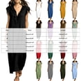 thumbnail image 3 of QGJZVUNL Flutter Sleeve Maxi Dresses for Women Summer Outfits Casual Ruffle V Neck Sleeveless Sundress Size 2Xl, 3 of 6
