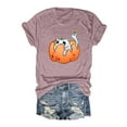 thumbnail image 1 of T-shirt Graphique d'Halloween pour Femmes Manches Courtes Col Rond pour Printemps Été Activités Extérieures et Usage Quotidien, 1 of 2