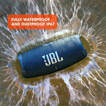 JBL Charge 5 Portable Waterproof Speaker with Powerbank, Red