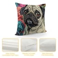thumbnail image 4 of YINGXI Throw Pillow Cover Animal Dog Cartoon Face Friend Pet Color Pillow Case Square Cushion Cover for Sofa Couch Bed Car 20x20in, 4 of 5