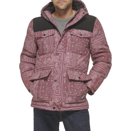 Levi's Men's Arctic Cloth Quilted Performance Parka, Red Bandana Print,  XX-Large | Walmart Canada