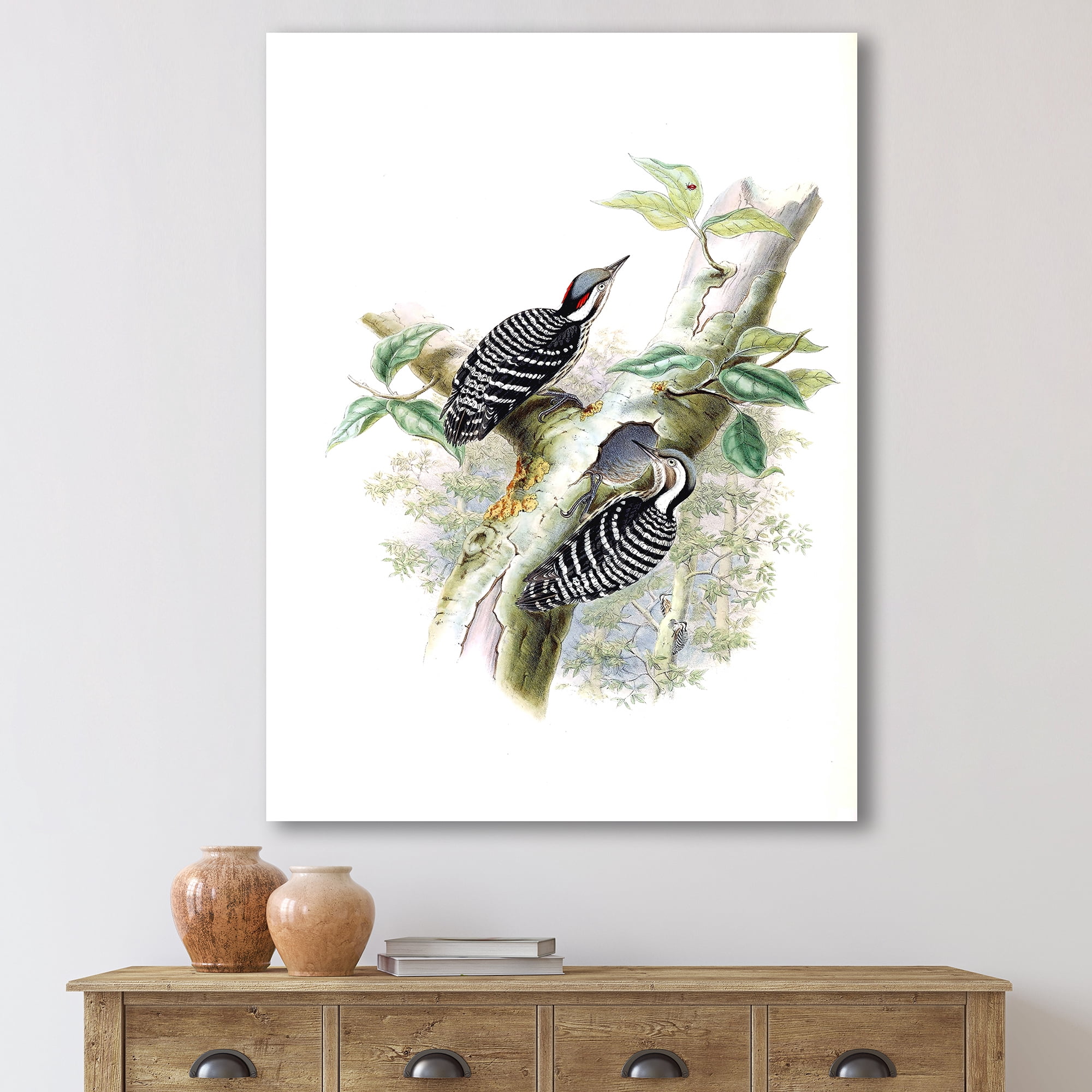 Designart ' Ancient Birds In The Wild V ' Traditional Canvas Wall Art Print