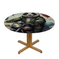 thumbnail image 3 of JEUXUS Round Fitted Tablecloth with Elastic Edged, Panda Round Table Cover, Motor Balloon Waterproof Table Cover for Kitchen Dining Holiday Parties Decoration,Fit for Round Tables, 3 of 7
