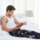 thumbnail image 5 of Balery Galaxy2 Pantalones de pijama para hombre, pijama ultraligero, pantalón de descanso-Large, 5 of 6