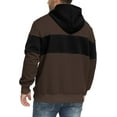thumbnail image 4 of KISSMODA Men's Casual Waffle Knit Pullover Hooded Long Sleeve Collar Drawstring Sweatshirts Gym Ready Hoodies, 4 of 4