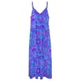 thumbnail image 5 of Purple Flower Power Sleeveless Dress elegant dresses for women african dresses for woman, 5 of 6