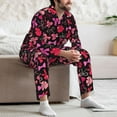 thumbnail image 7 of Cauagu Various pink and red Bow knots Print Men's Long-Sleeve Pajama Set,Soft Button-Front 2Pjs for Men Long Sleeve Men’s Sleepwear-X-Large, 7 of 7