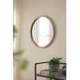 thumbnail image 2 of 20" x 20" Circle Wall Mirror with Wooden Frame, Wall Mirror for Living Room, Dining Room, Foyer, Bathroom, Office, 2 of 3