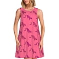 thumbnail image 1 of Fotbe Leopard Print Vestido de Verano sin Mangas para Mujer – Vestido Midi Línea A, Estilo Camiseta Floral, Vestido Playero Casual y Fluido, 1 of 7