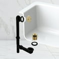 thumbnail image 2 of Westbrass 594144-01 14" Black Polypropylene Twist & Close Drain Bathtub Assembly with Two-Hole Overflow, Polished Brass, 2 of 13