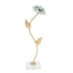 thumbnail image 1 of Adorno de mesa de flores, estatua decorativa atractiva de flor de Metal de vidrio de hierro de 16x6x6cm para mesa de comedor y baño, 1 of 5