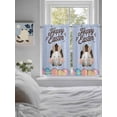 thumbnail image 3 of Blue Easter Living Room Curtains 2 Panel, Spring Cartoon Bunny Colorful Eggs Wood Grain Cafe Window Treatment, Farmhouse Bedroom Bathroom Kitchen Curtains Drapes 104"x54", 3 of 6