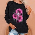 thumbnail image 2 of WREESH Breast Cancer Awareness Sweatshirt Women Pink Ribbon Long Sleeve Crewneck Sweatshirts Fall Casual Loose Comfy Rib Pullover Trendy Graphic Tee Tops Black B, 2 of 6