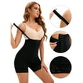 thumbnail image 3 of DARING DIVA Women's Cami Front Hook Thigh Slimmers Shapewear Bodysuits Black S, 3 of 6