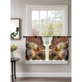 thumbnail image 2 of Sheer Curtains 54 Inch Length 2 Panels Set for Kitchen, Farm Yaks Semi Sheer Curtains for Windows, Farmhouse Barn Funny Animals Butterfly Voile Window Treatments Rod Pocket Curtain, 2 of 7