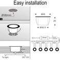 thumbnail image 3 of Kit de luces LED para cubierta, 10 piezas Φ1.22" WiFi Control de teléfono inteligente Bajo voltaje Empotrable RGBW Iluminación de cubierta Impermeable Exterior Patio Camino Escalera Decoración, NegroPaquete de 10 esquí esquí Gafas de esquí, 3 of 5