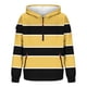 thumbnail image 4 of Dolkfu Sudadera con capucha a rayas para hombre, sudadera con cremallera 1/4 y múltiples bolsillos, sudadera deportiva para hombre. XL, 4 of 5