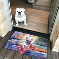 thumbnail image 2 of Watercolor Hello Winter French Bulldog Chill Christmas Welcome Doormat Dog Lover Gifts Indoor Outdoor Welcome Mat - 00016, 2 of 5
