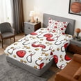 thumbnail image 2 of Erosebridal Bowling Pattern Twin Sheet Sets, Sport Bedding for Boys and Girls, 3-Piece, 1 Flat Sheet, 1 Fitted Sheet and 1 Pillowcase, 2 of 6