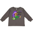 thumbnail image 3 of Inktastic Mardi Gras Mermaid with Harp and Beads Boys or Girls Long Sleeve Toddler T-Shirt, 3 of 5