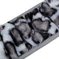 thumbnail image 4 of Unique Bargains 36-40cm Elastic Leopard Pattern Faux Fur Winter Warm Car Steering Wheel Cover Universal Gray, 4 of 5